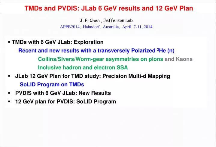 tmds and pvdis jlab 6 gev results and 12 gev plan