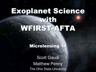 Exoplanet Science with WFIRST-AFTA Microlensing 18