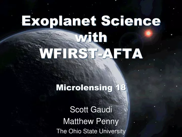 exoplanet science with wfirst afta microlensing 18