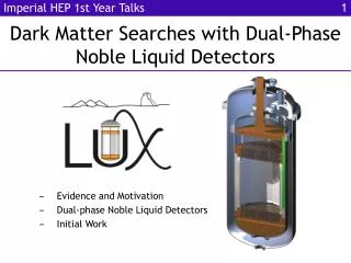 Evidence and Motivation Dual-phase Noble Liquid Detectors Initial Work