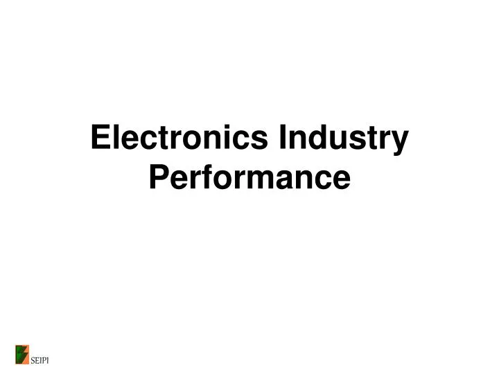 electronics industry performance