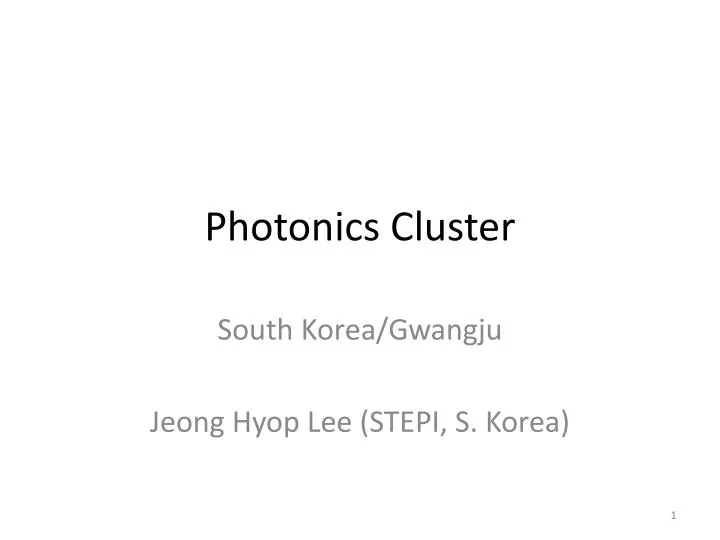 photonics cluster