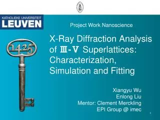 X-Ray Diffraction Analysis of ?-? Superlattices : Characterization, Simulation and Fitting