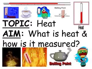 TOPIC : Heat AIM : What is heat &amp; how is it measured?