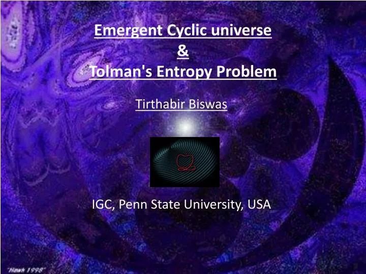 emergent cyclic universe tolman s entropy problem