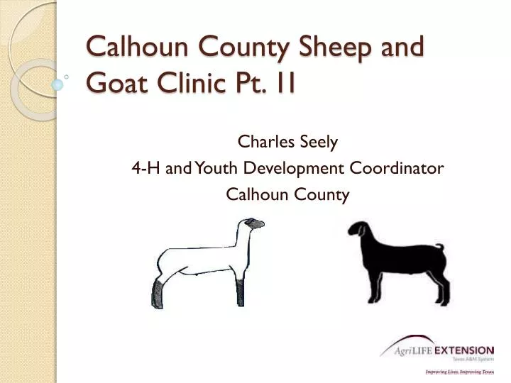 calhoun county sheep and goat clinic pt 1i