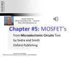 Chapter #5: MOSFET’s