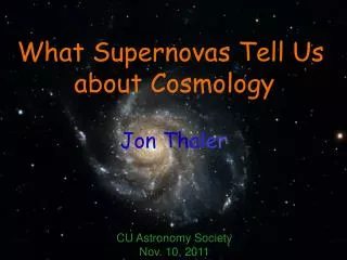 What Supernovas Tell Us about Cosmology