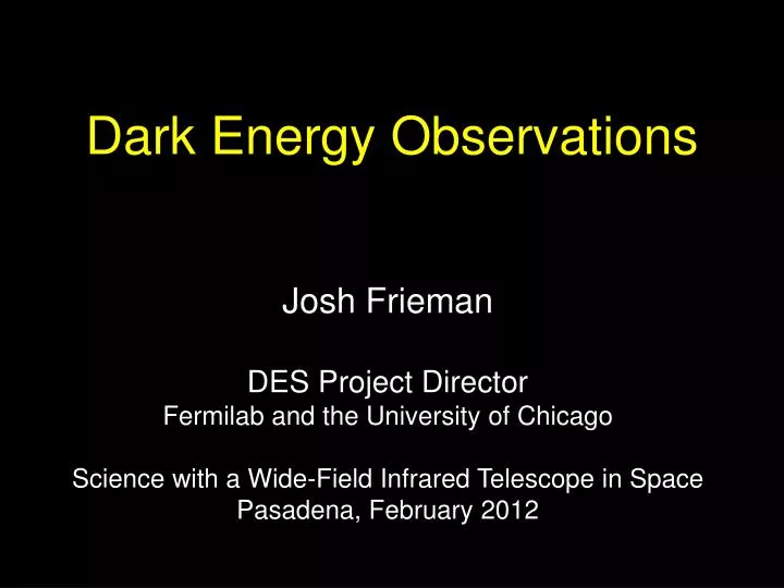 dark energy observations