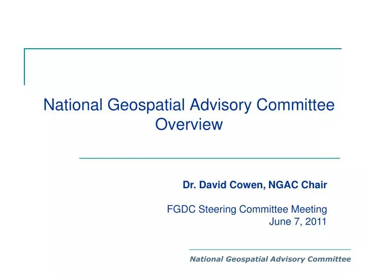 national geospatial advisory committee overview