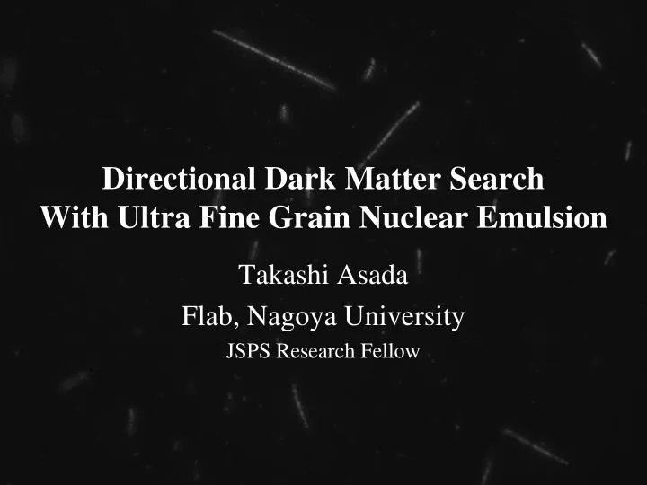 directional dark matter search with ultra fine grain nuclear emulsion