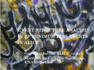Event structure analysis in pp minimum bias events in alice