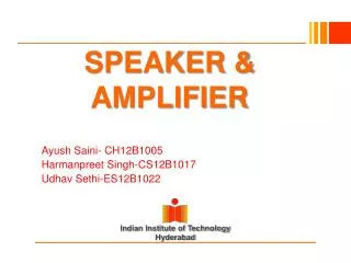 SPEAKER &amp; AMPLIFIER