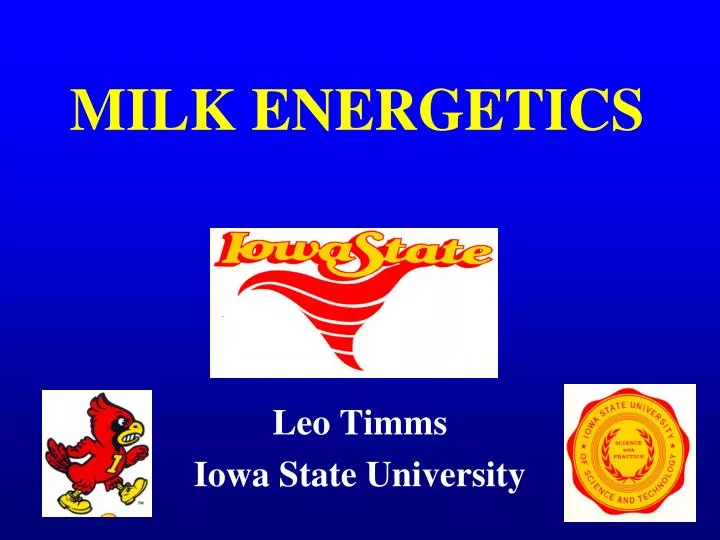 milk energetics