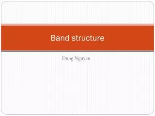 Band structure