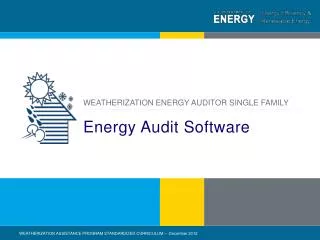 Energy Audit Software