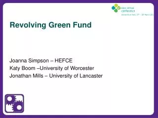 Revolving Green Fund