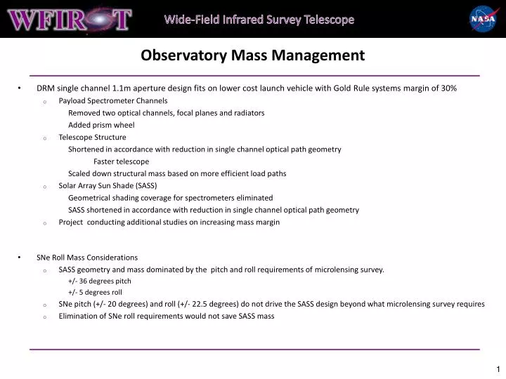 observatory mass management
