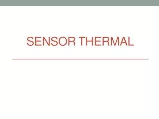 sensor thermal