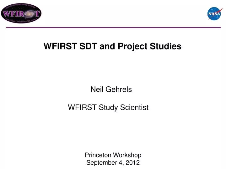wfirst sdt and project studies