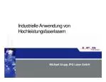 Industrielle Anwendung von Hochleistungsfaserlasern - slide 1