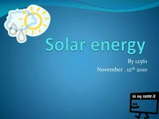 solar energy