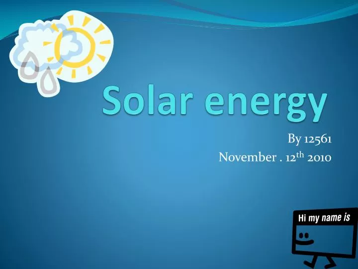 solar energy