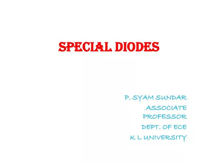 special diodes