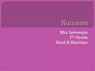 nutrients