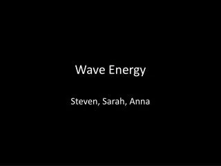 wave energy