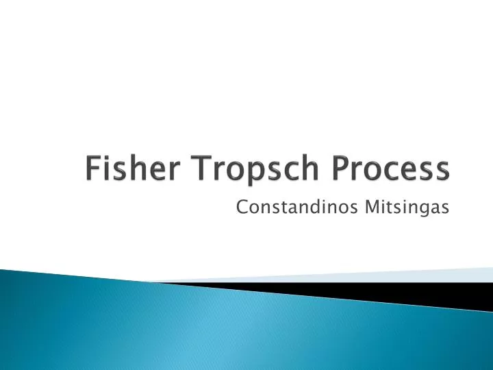 fisher tropsch process