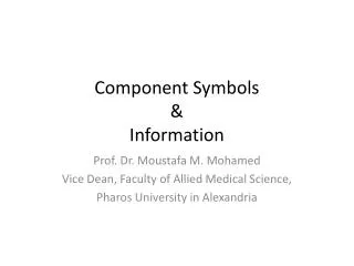 Component Symbols &amp; Information