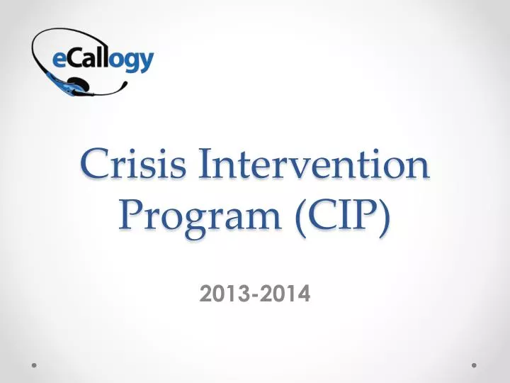 crisis intervention program cip