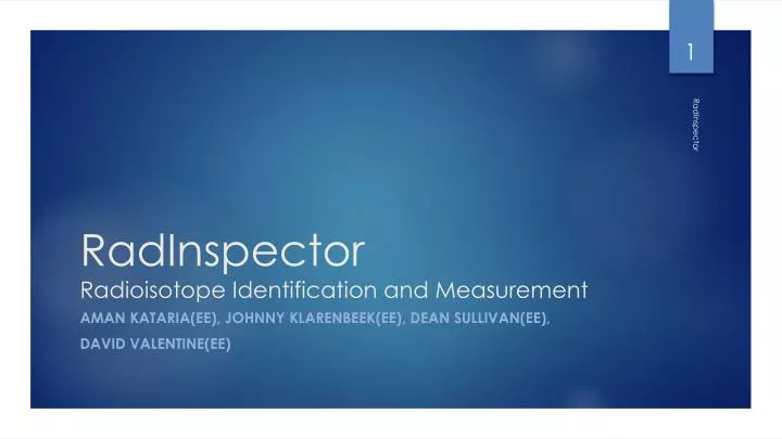 radinspector radioisotope identification and measurement
