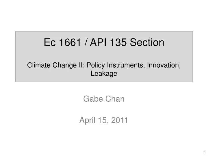 ec 1661 api 135 section climate change ii policy instruments innovation leakage