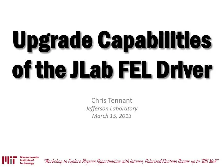 upgrade capabilities of the jlab fel driver