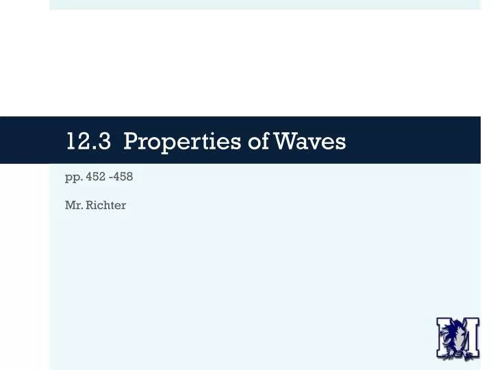 12 3 properties of waves