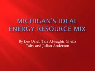 michigan s ideal energy resource mix