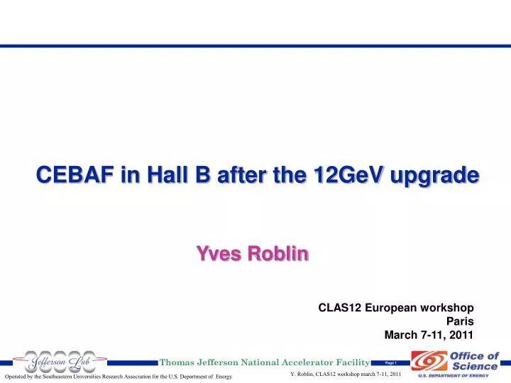 cebaf in hall b after the 12gev upgrade