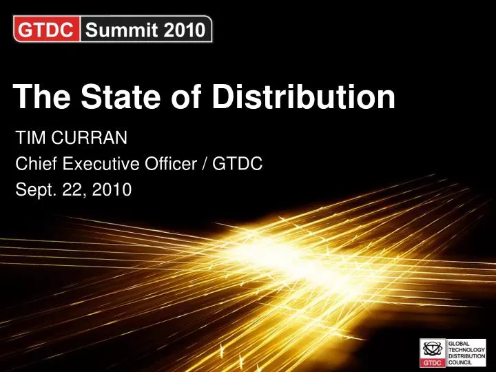 the state of distribution