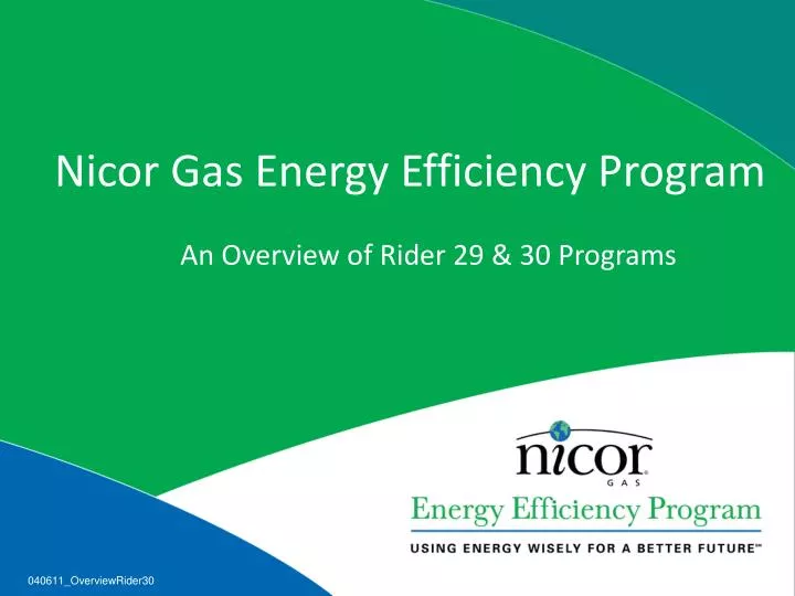 nicor gas energy efficiency program