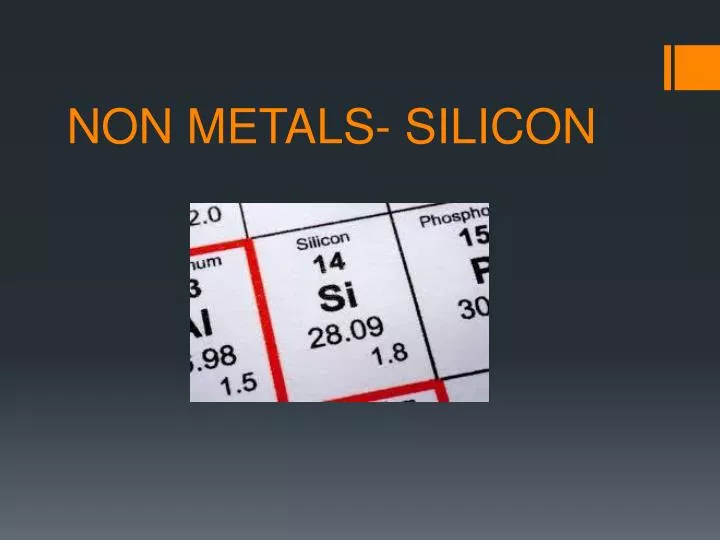 non metals silicon