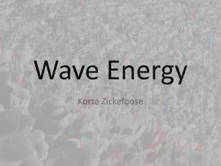 Wave Energy