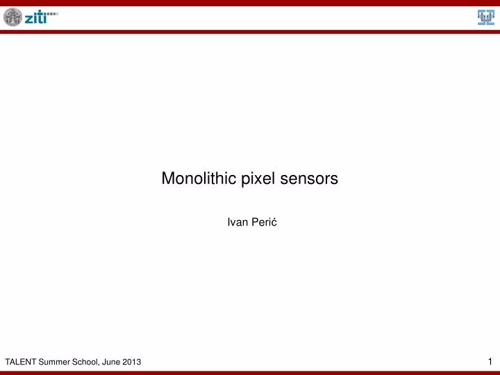 monolithic pixel sensors