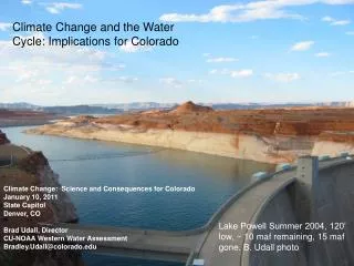 Climate Change and the Water Cycle: Implications for Colorado