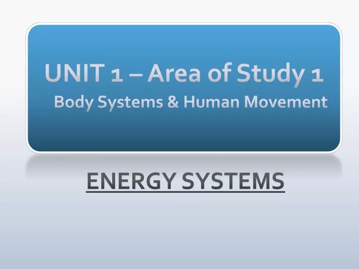 unit 1 area of study 1 body systems human movement