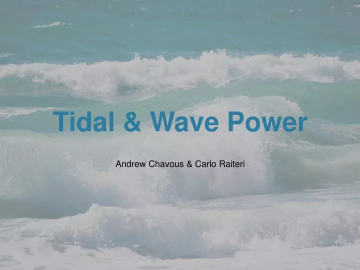 tidal wave power