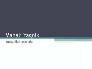 Manali Yagnik