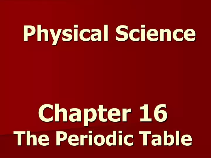 physical science