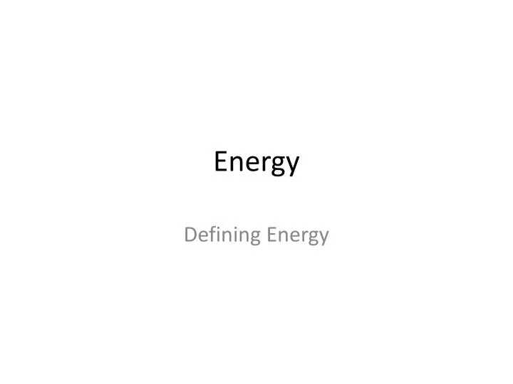 energy